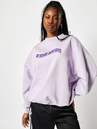 In Your Dreams Lilac Oversized Sweatshirt Hoodies & Sweatshirts Skinnydip London