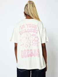 In Your Wildest Dreams T-Shirt in Ecru Tops & T-Shirts Skinnydip London