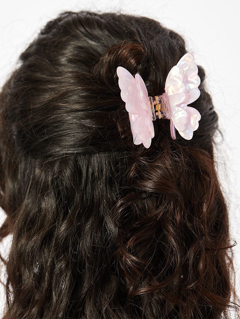 Iridescent Butterfly Claw Clip | Shop 90's Hair | Mother of Pearl ...