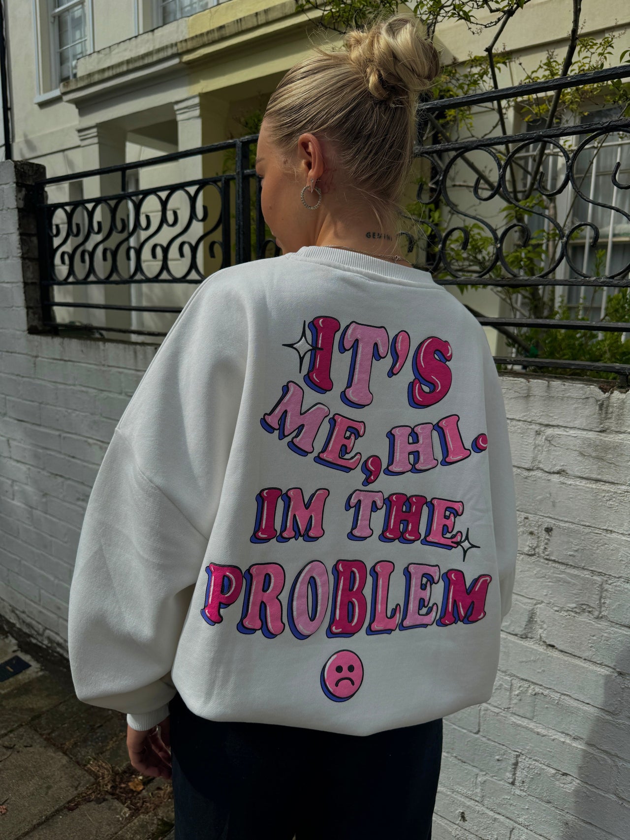 Its Me, Hi. Im The Problem Ecru Sweatshirt Hoodies & Sweatshirts Skinnydip London