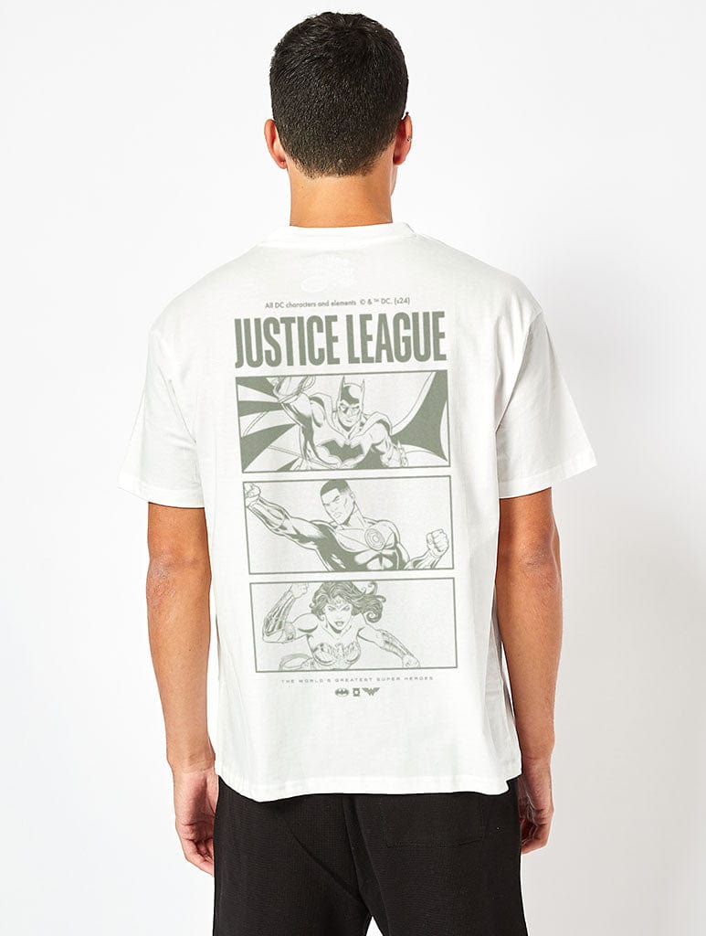 Justice League T-Shirt in Ecru Tops & T-Shirts Skinnydip London