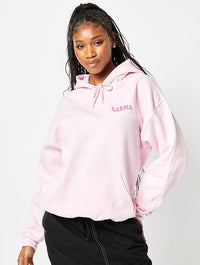 Karma Is A Cat Hoodie In Pink Hoodies & Sweatshirts Skinnydip London