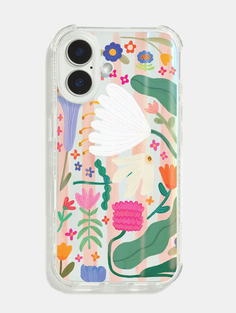 Kate Fox x Skinnydip Floral Stripe Shock iPhone Case Phone Cases Skinnydip London