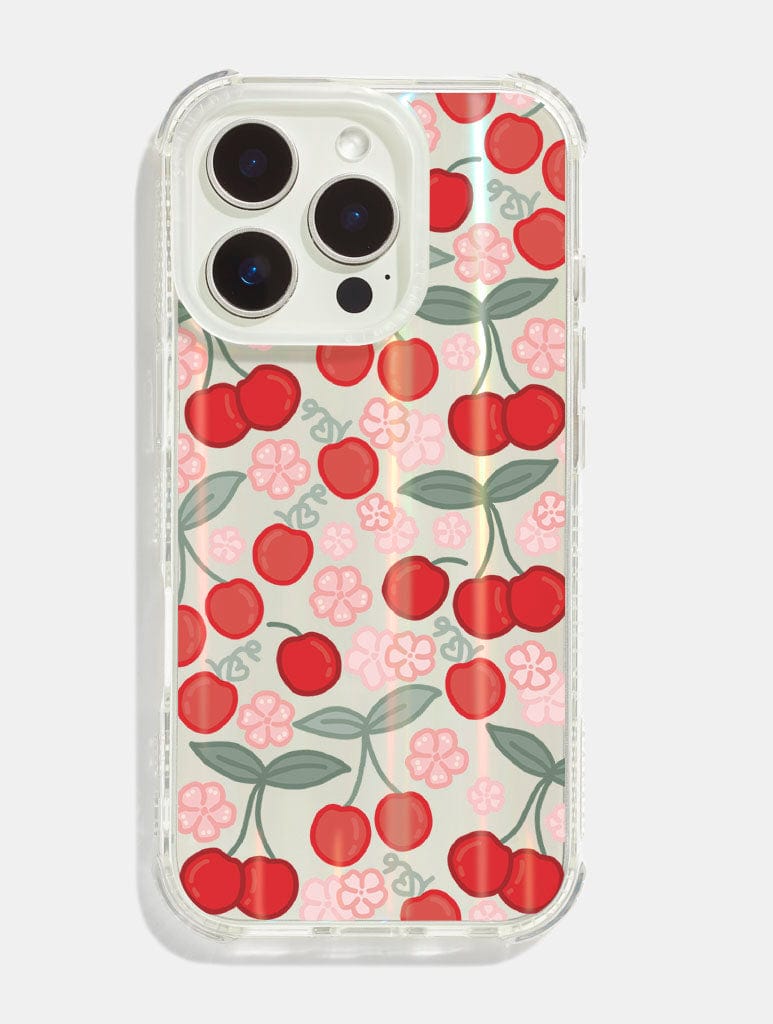 Katie Foylan x Skinnydip Cherries And Flowers Shock iPhone Case Phone Cases Skinnydip London