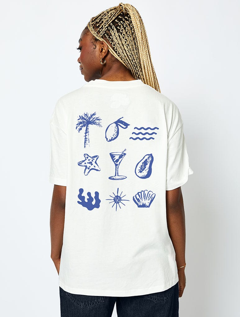 La Dolce Vita T-Shirt In Ecru Tops & T-Shirts Skinnydip London