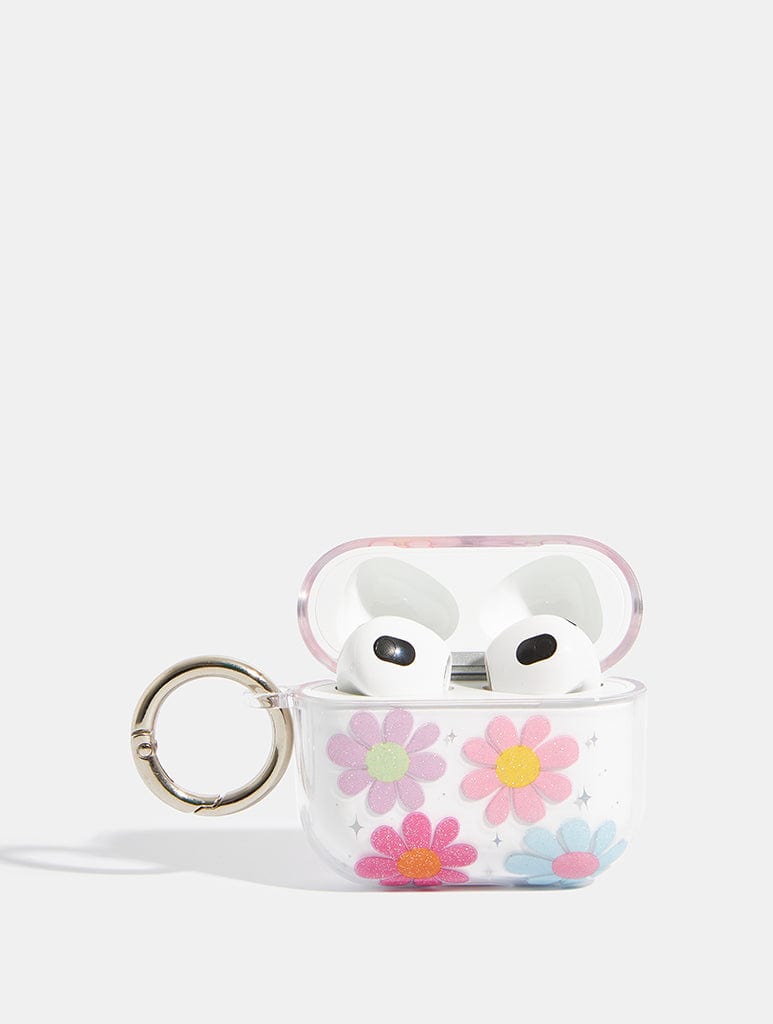 Large Glitter Floral AirPods Case AirPods Cases Skinnydip London