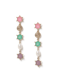 Liars & Lovers 5 Stone and Pearl Drop Earrings Jewellery Liars & Lovers