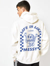 Life is Messy Hoodie in Ecru Hoodies & Sweatshirts Skinnydip London