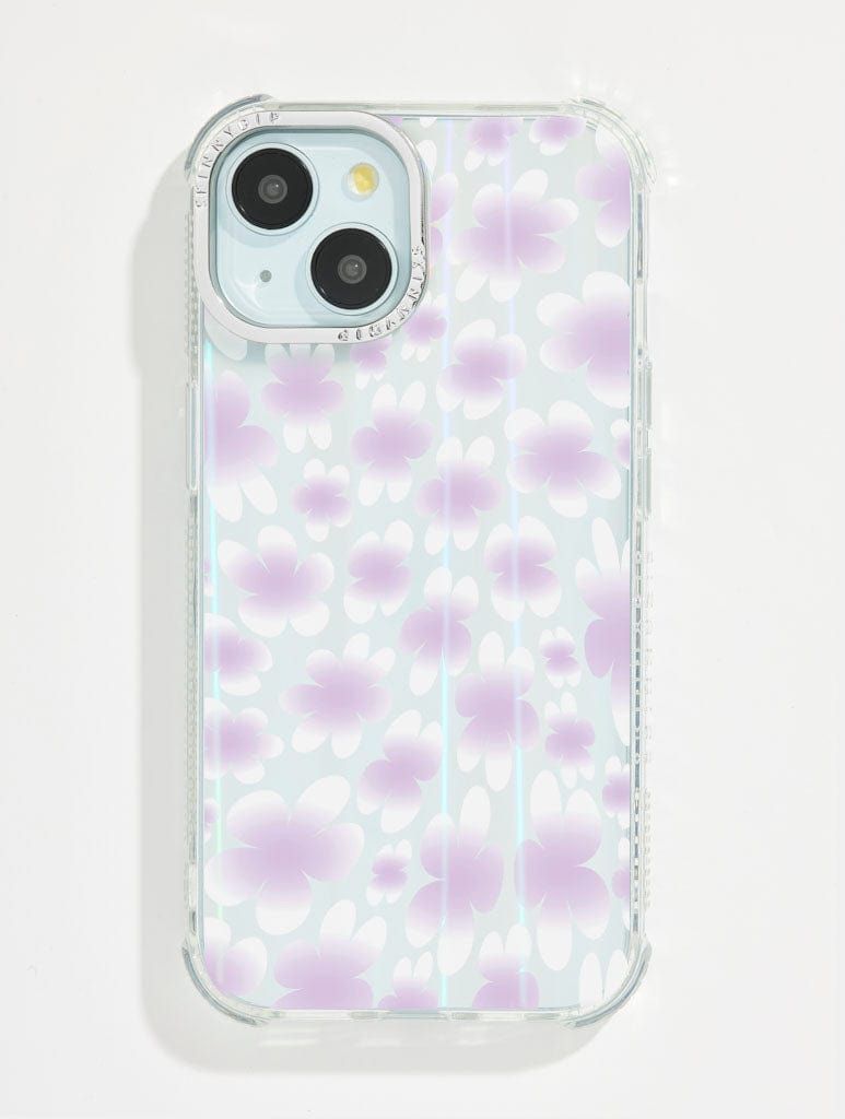 Lilac Blur Warped Flower Shock iPhone Case Phone Cases Skinnydip London