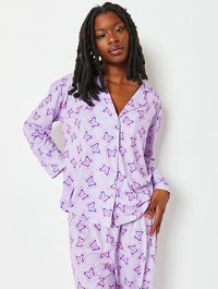 Lilac Butterfly Pyjama Set Lingerie & Nightwear Skinnydip London