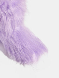 Lilac Fluffy Slipper Boots Footwear Skinnydip London