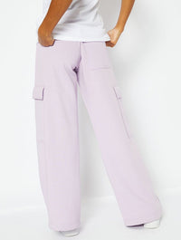 Lilac Sweat Cargo Pants Bottoms Skinnydip London