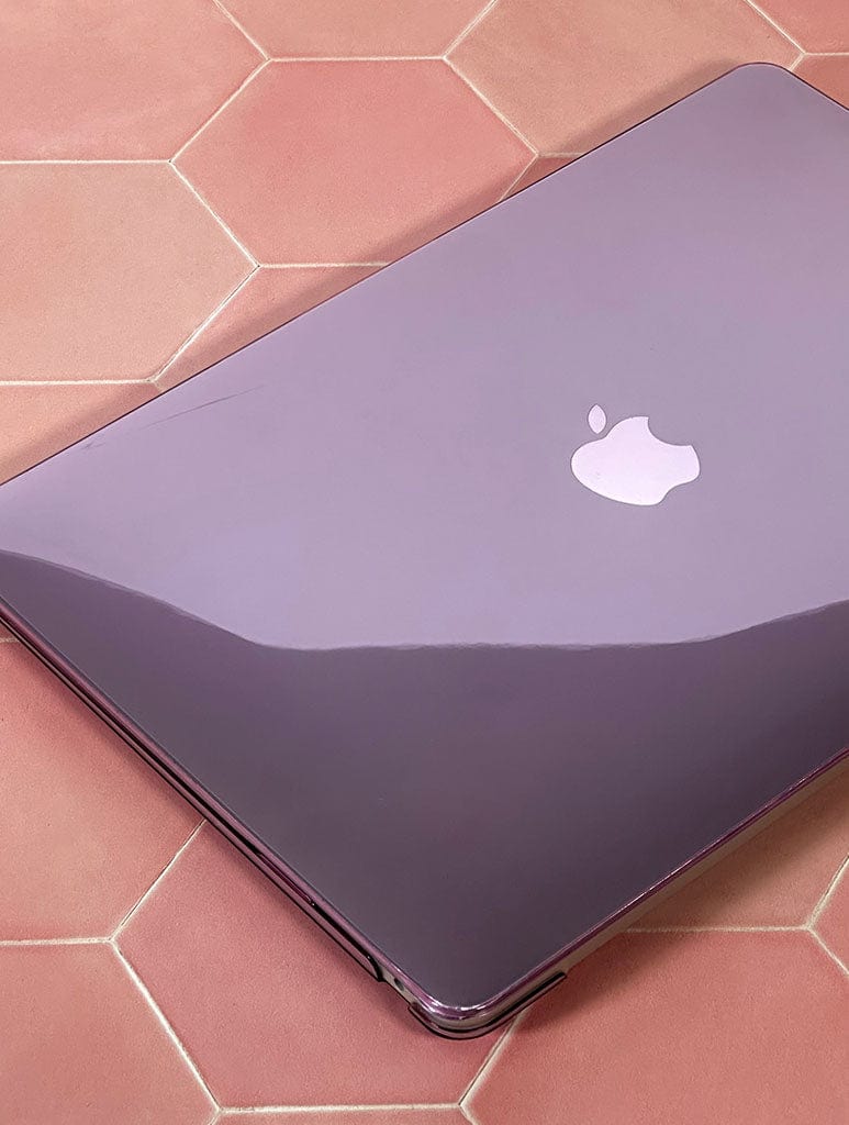 Lilac Transparent MacBook Case Clip on MacBook Skinnydip London