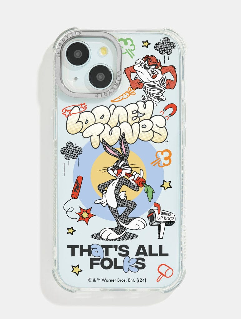 Looney Tunes x Skinnydip That's All Folks Shock iPhone Case Phone Cases Skinnydip London