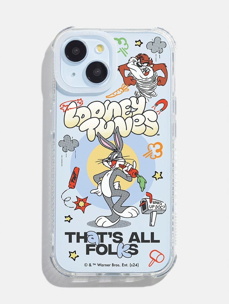 Looney Tunes x Skinnydip That's All Folks Shock iPhone Case Phone Cases Skinnydip London