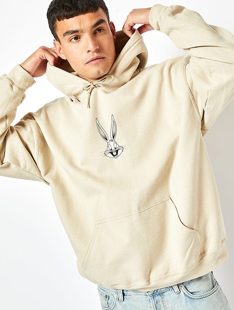 Looney Tunes x Skinnydip What's Up Doc Hoodie in Sand Hoodies & Sweatshirts Skinnydip London