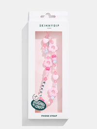 Lover Pink Beaded Phone Strap Phone Grips Skinnydip London