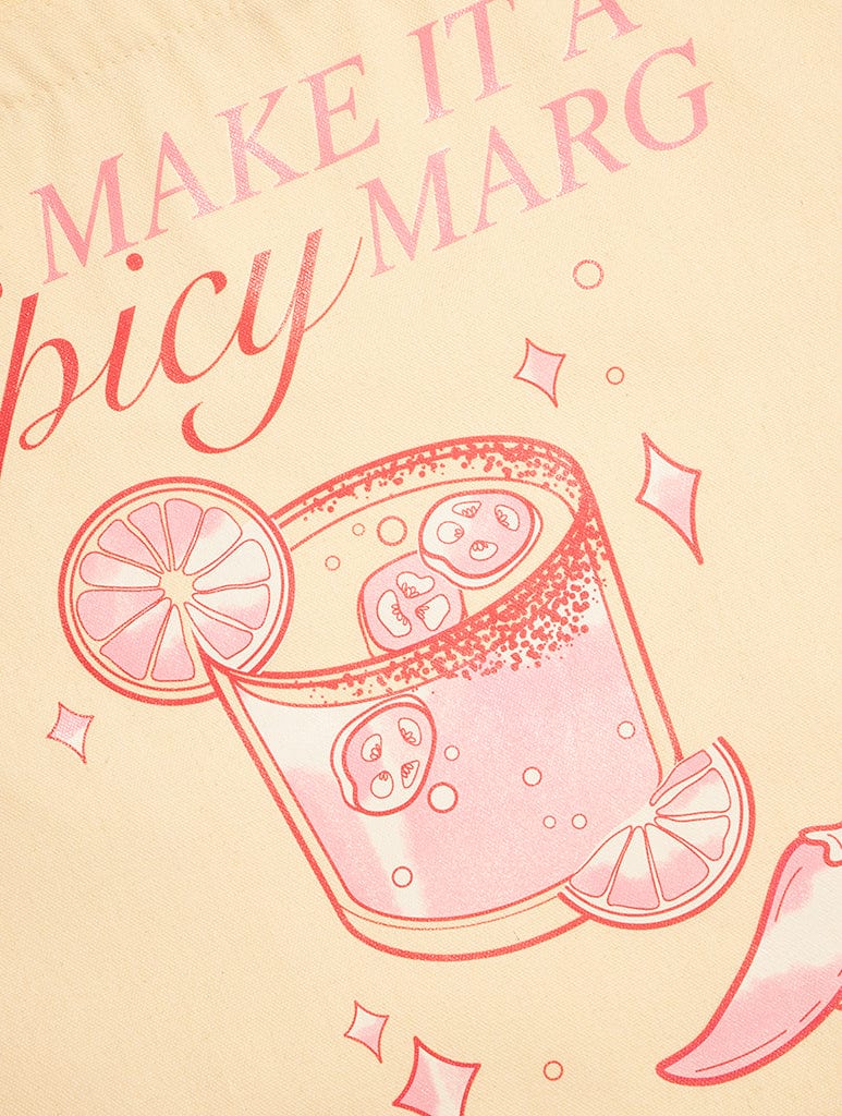 Make It A Spicy Marg Tote Bag Printed Tote Bags Skinnydip London