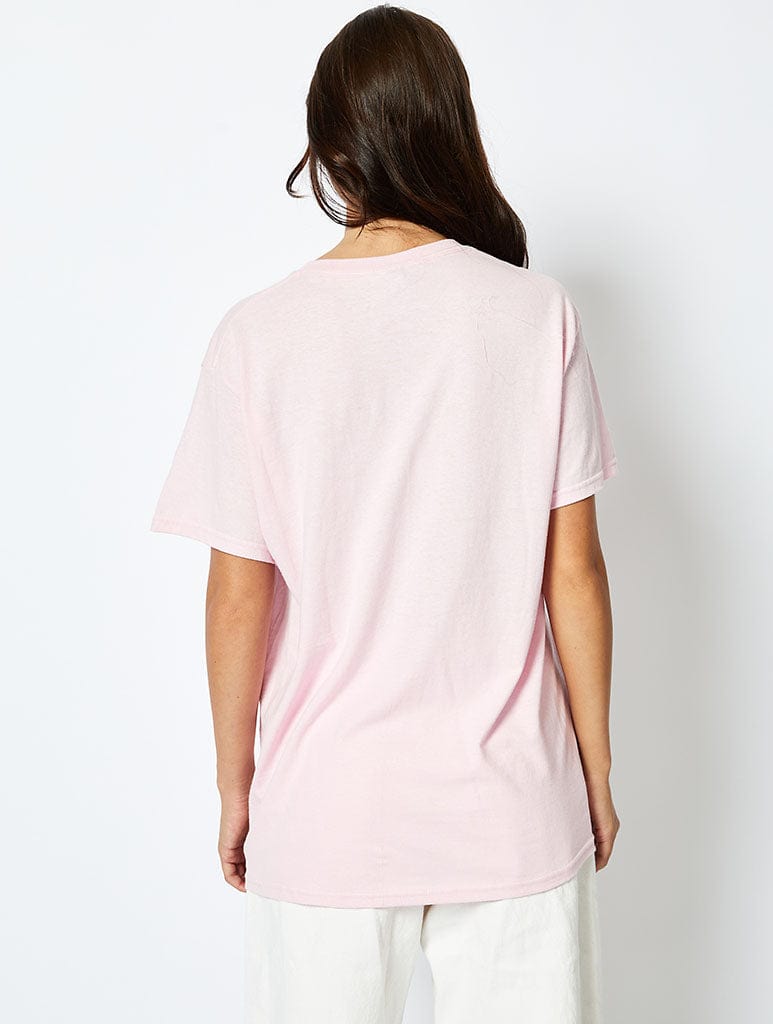 Mallows Beauty x Skinnydip Bow T-Shirt In Pink Tops & T-Shirts Skinnydip London