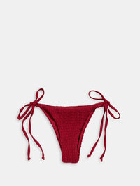 Marbella Burgundy Smock Bikini Bottoms Swimsuits Swim Society