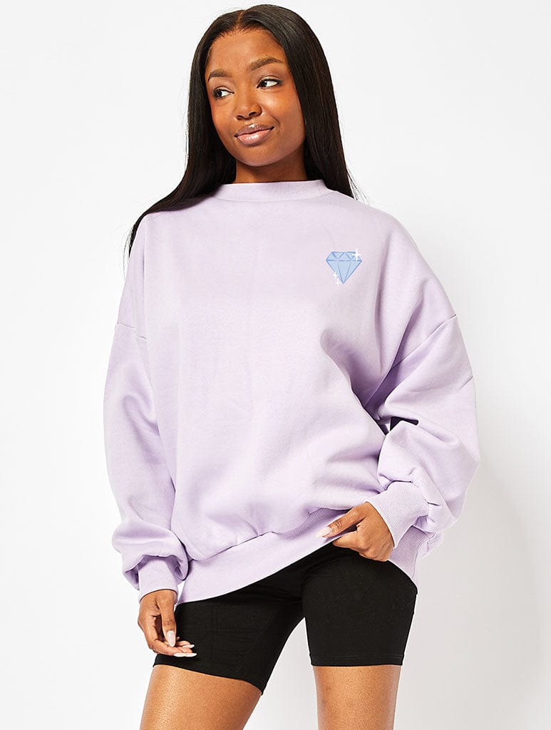 Marriage Material Sweatshirt In Lilac Hoodies & Sweatshirts Skinnydip London