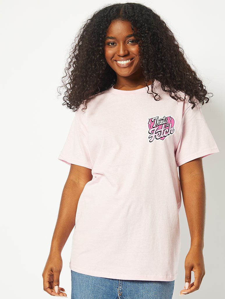 Mean Girls x Skinnydip That s so Fetch Heart T Shirt in Pink Shop Mean Girls Skinnydip London