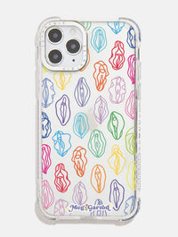 Meg Garrod x Skinnydip Rainbow Vulva Shock iPhone Case Phone Cases Skinnydip London