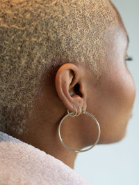 Metal Morphosis Large Band Hoops In Silver Jewellery Metal Morphosis