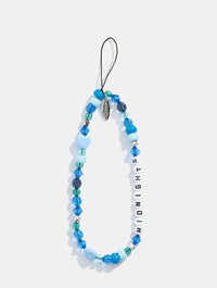 Midnights Blue Beaded Phone Strap Phone Grips Skinnydip London