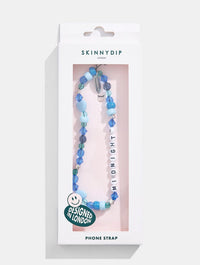 Midnights Blue Beaded Phone Strap Phone Grips Skinnydip London