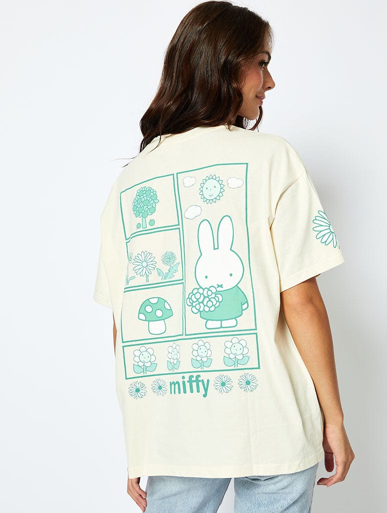 Miffy Poster T-Shirt in Ecru Tops & T-Shirts Skinnydip London