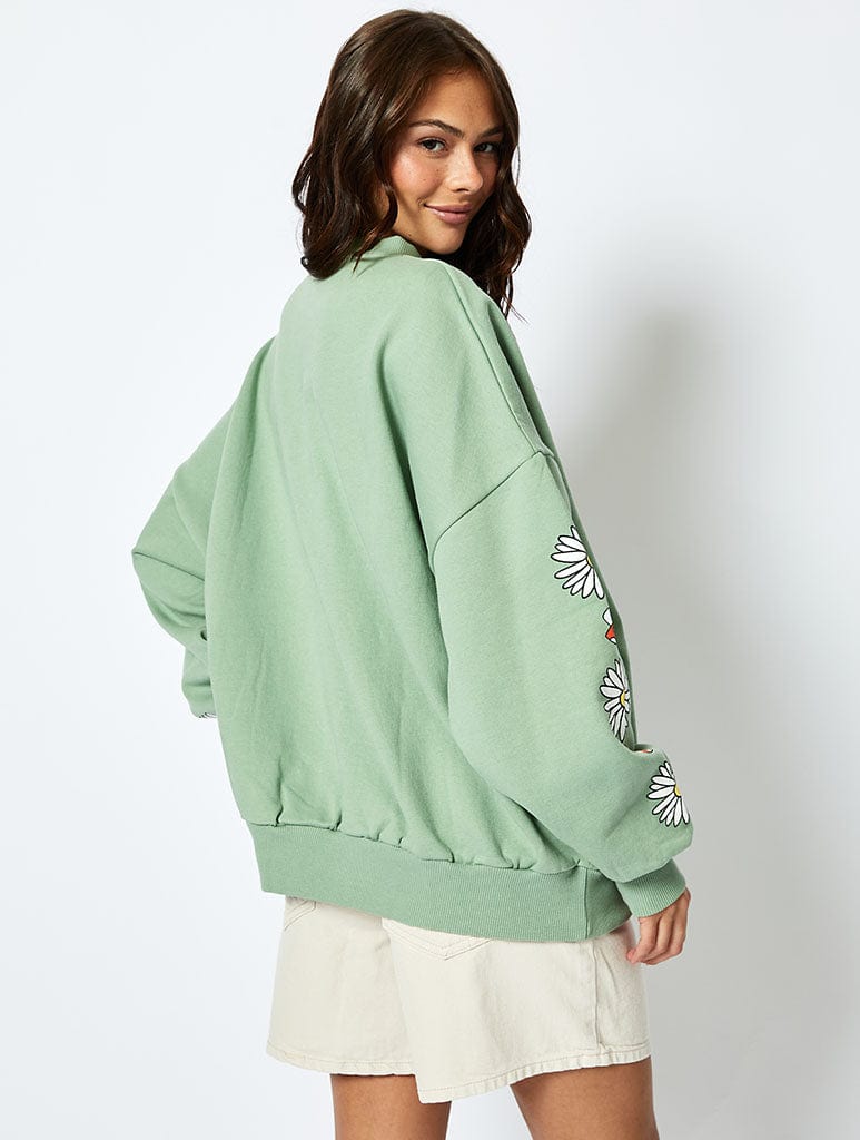 Miffy Sweatshirt in Green Hoodies & Sweatshirts Skinnydip London