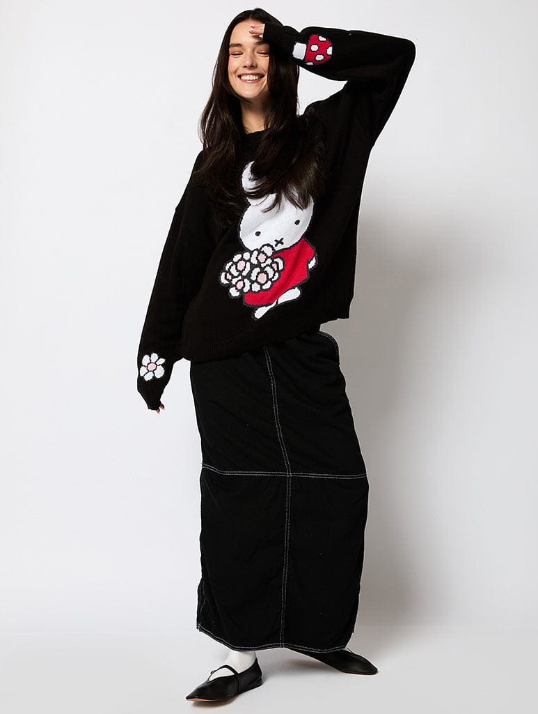 Miffy x Skinnydip Black Knitted Jumper Jumpers & Cardigans Skinnydip London