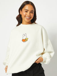 Miffy x Skinnydip Ecru Sweatshirt Hoodies & Sweatshirts Skinnydip London