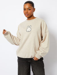 Miffy x Skinnydip Oatmeal Sweatshirt Hoodies & Sweatshirts Skinnydip London