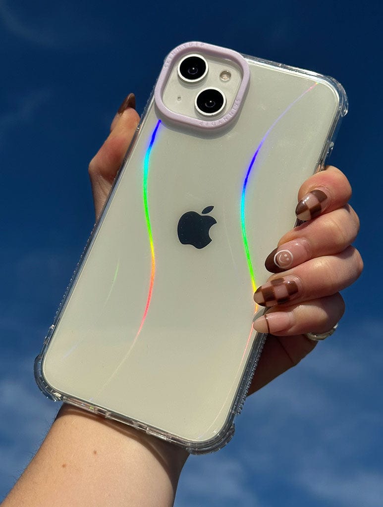 Minimal Holo Wave Shock iPhone Case Phone Cases Skinnydip London