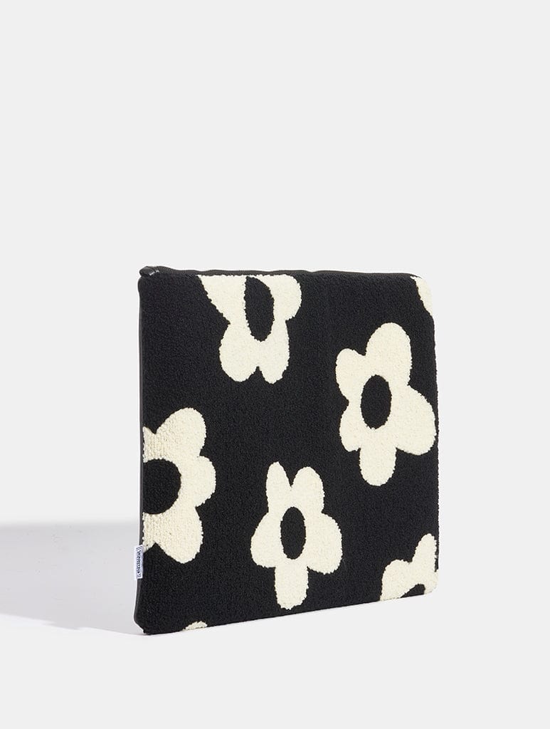 Monochrome Daisy Fuzzy Laptop Case Laptop Cases Skinnydip London