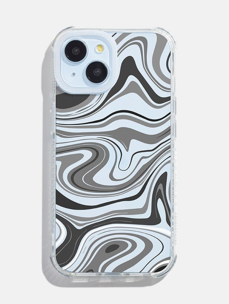 Monochrome Swirl Shock iPhone Case Phone Cases Skinnydip London