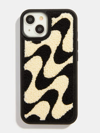 Monochrome Wave Tufted iPhone Case Phone Cases Skinnydip London