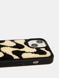 Monochrome Wave Tufted iPhone Case Phone Cases Skinnydip London