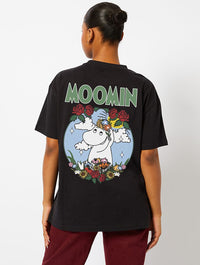 Moomin x Skinnydip T-Shirt in Black Tops & T-Shirts Skinnydip London