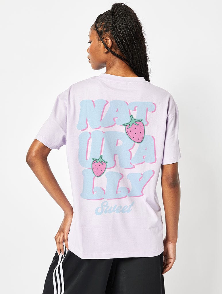 Naturally Sweet T-Shirt in Lilac Tops & T-Shirts Skinnydip London