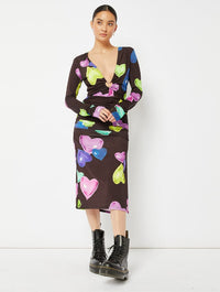 Neon Heart Midi Dress Dresses Skinnydip London