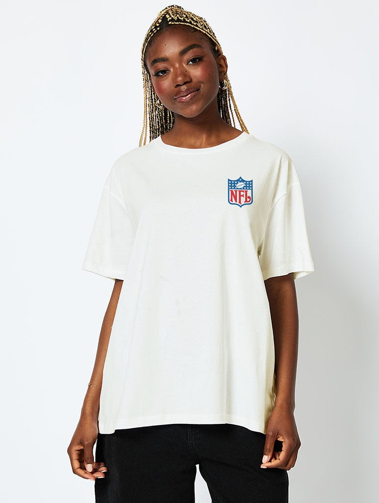 NFL x Skinnydip All Pro Bowl T-Shirt in Ecru Tops & T-Shirts Skinnydip London