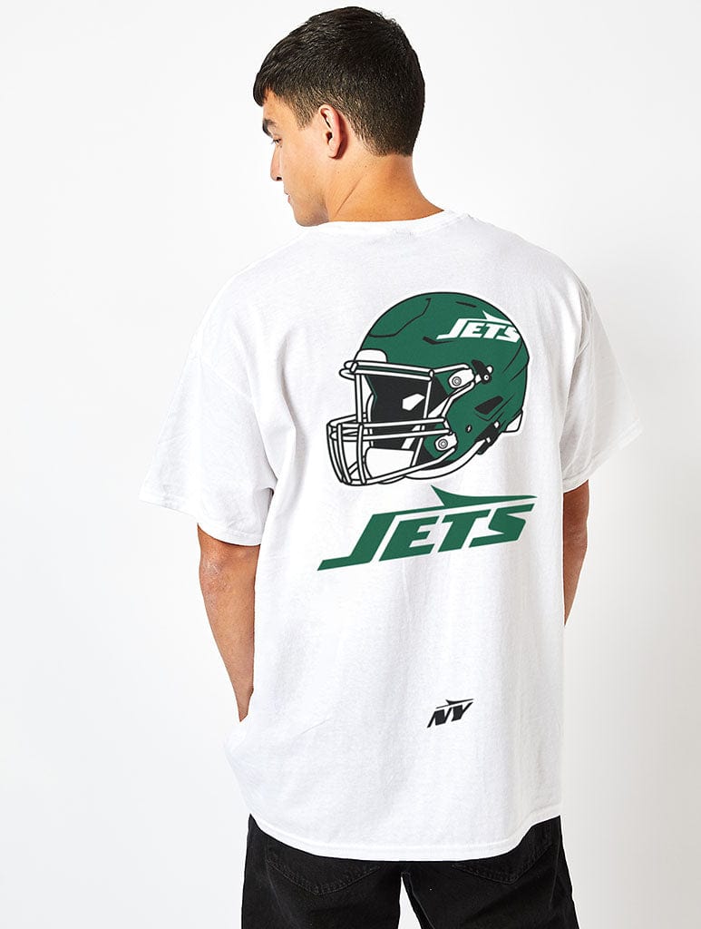 NFL x Skinnydip New York Jets T-Shirt in White Tops & T-Shirts Skinnydip London