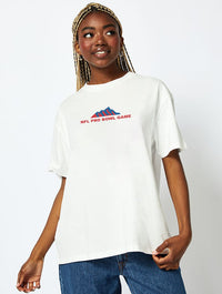 NFL x Skinnydip Pro Bowl Game T-Shirt in Ecru Tops & T-Shirts Skinnydip London