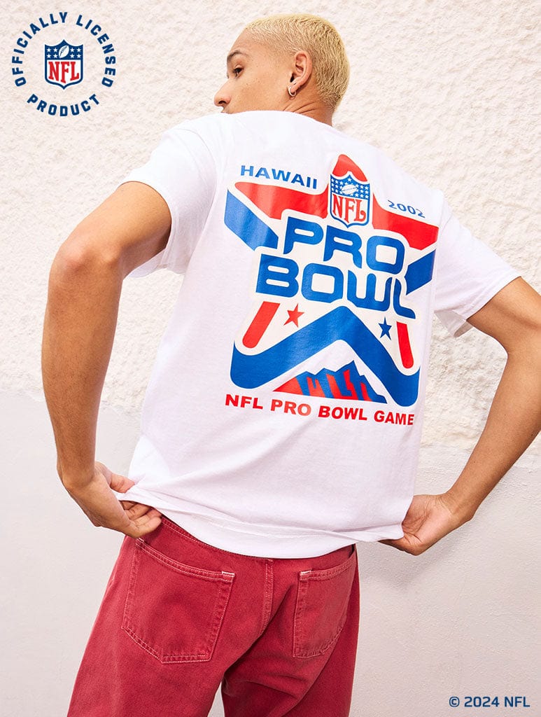 NFL x Skinnydip Pro Bowl Game T-Shirt in White Tops & T-Shirts Skinnydip London