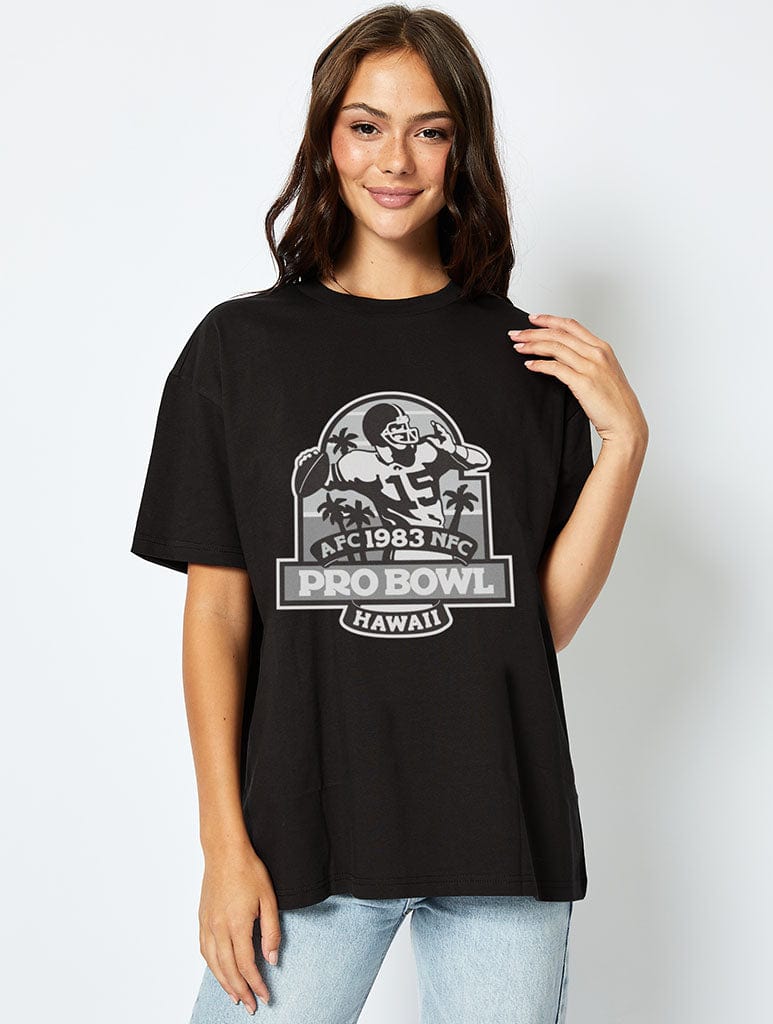 NFL x Skinnydip Pro Bowl T-Shirt in Black Tops & T-Shirts Skinnydip London