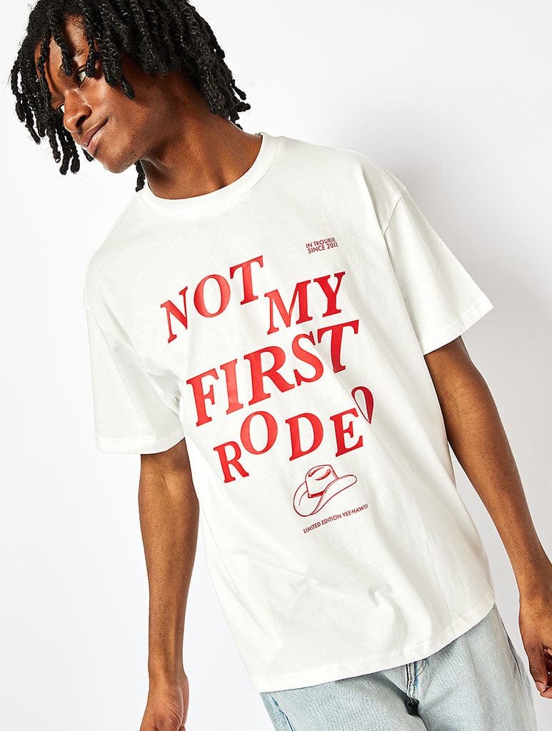 Not my First Rodeo T-Shirt in White Tops & T-Shirts Skinnydip London