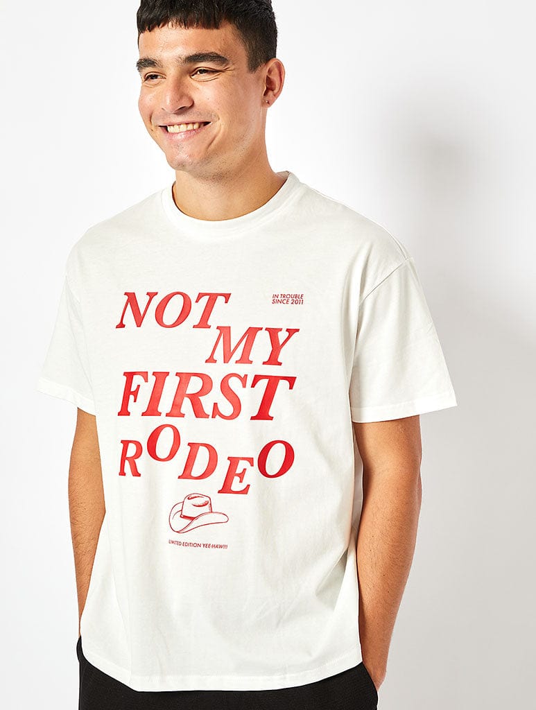 Not my First Rodeo T-Shirt in White Tops & T-Shirts Skinnydip London